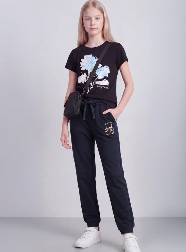 FAME FOREVER Girls Solid Track Pants