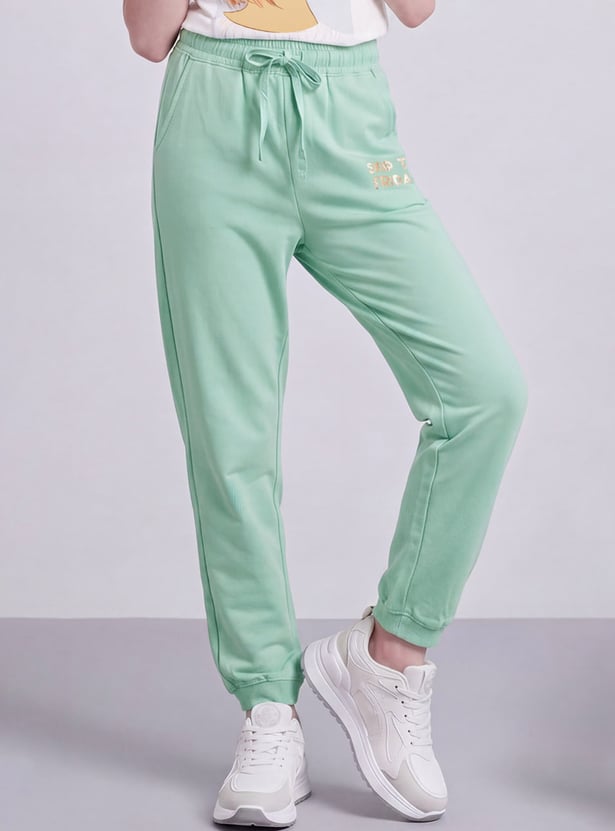 FAME FOREVER Girls Graphic Print Track Pants