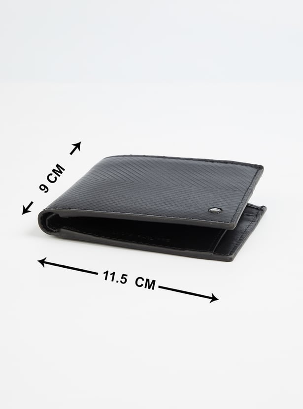 LOUIS PHILIPPE Textured Bi-Fold Wallet