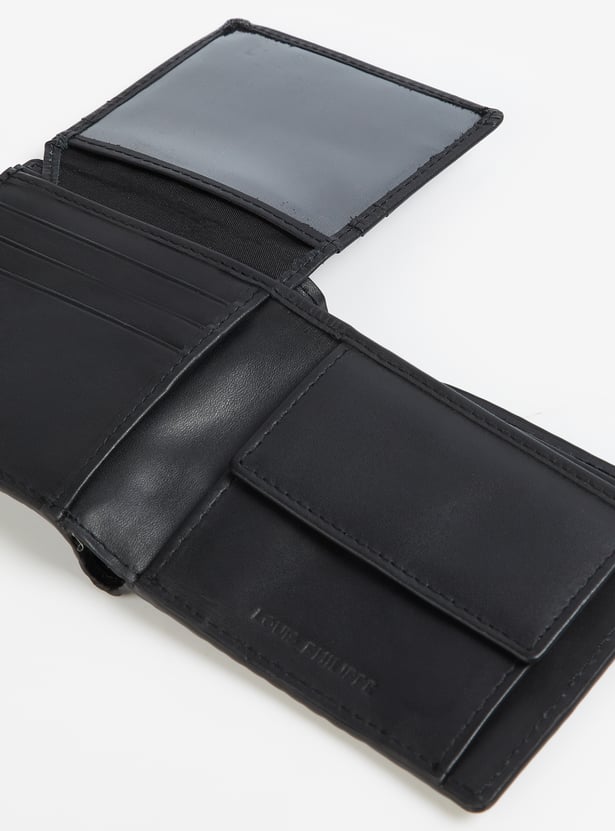 LOUIS PHILIPPE Textured Bi-Fold Wallet