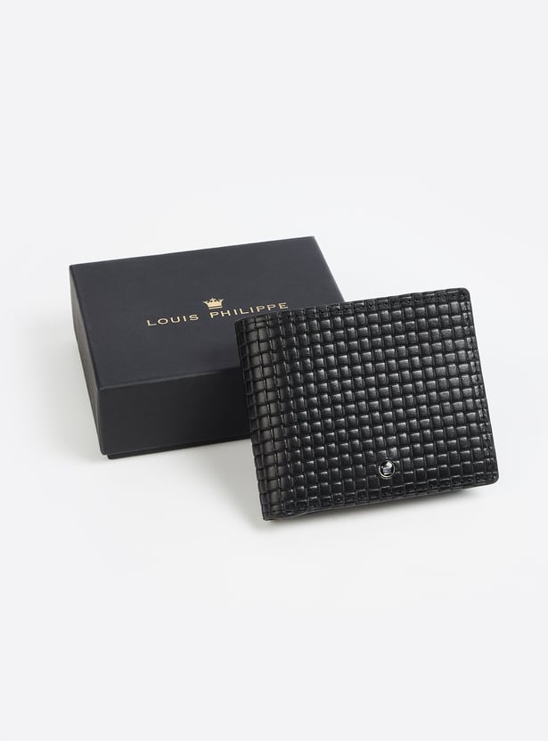 LOUIS PHILIPPE Textured Bi-Fold Wallet
