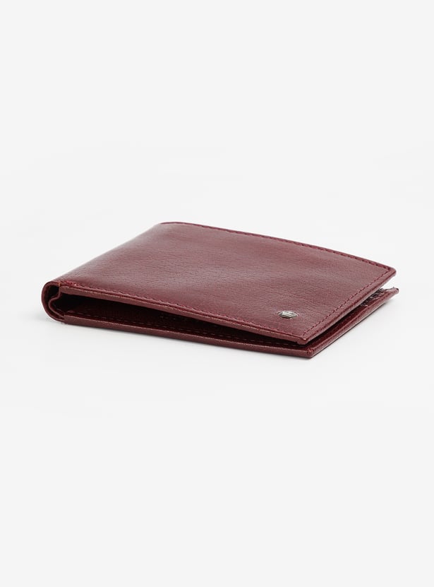 LOUIS PHILIPPE Textured Leather Bi-Fold Wallet