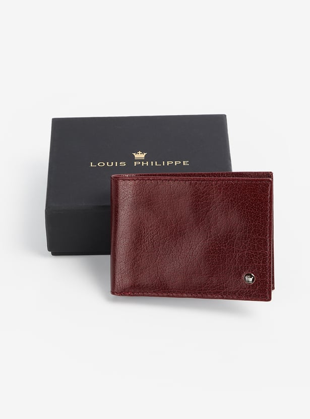 LOUIS PHILIPPE Textured Leather Bi-Fold Wallet
