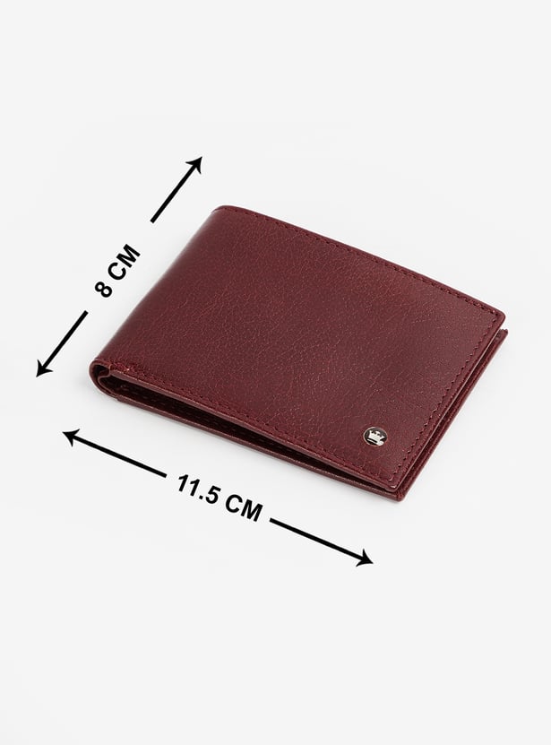 LOUIS PHILIPPE Textured Leather Bi-Fold Wallet