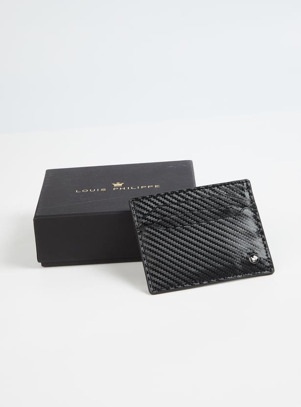 LOUIS PHILIPPE Textured Bi-Fold Wallet