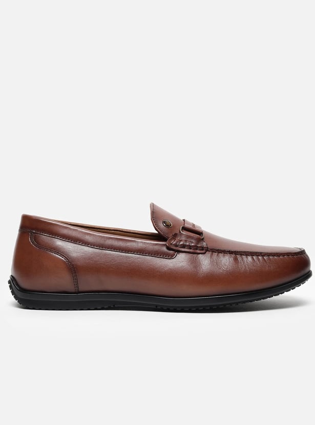 LOUIS PHILIPPE Solid Slip-Ons