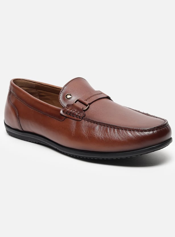 LOUIS PHILIPPE Solid Slip-Ons