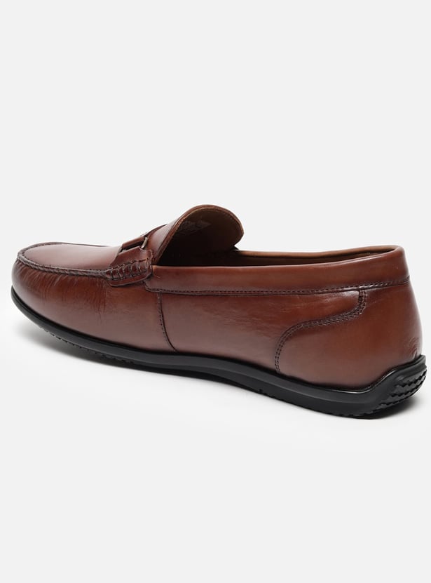 LOUIS PHILIPPE Solid Slip-Ons