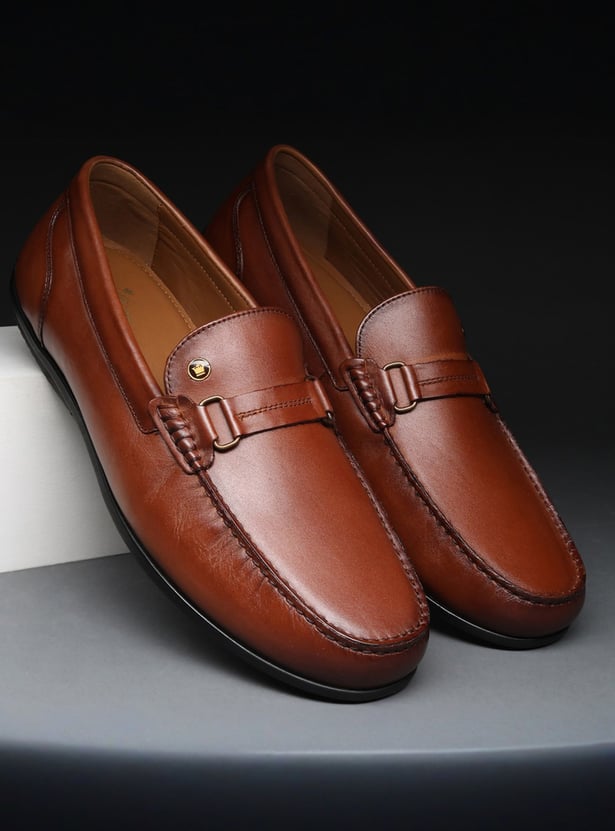 LOUIS PHILIPPE Solid Slip-Ons