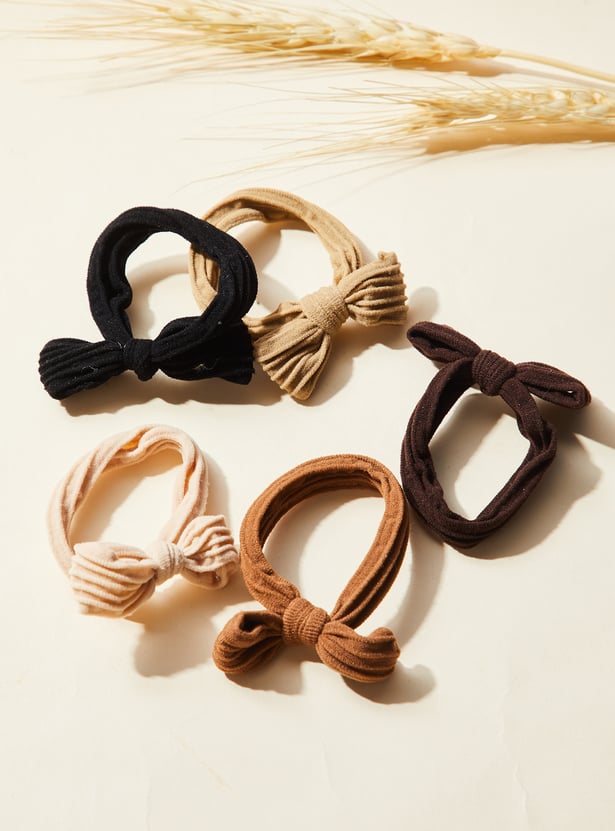 FAME FOREVER Assorted Bow Hair Band - Pack of 5
