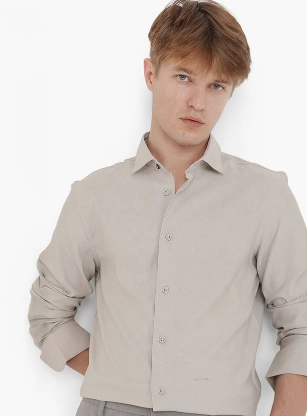 RARE RABBIT Solid Regular Fit Shirt