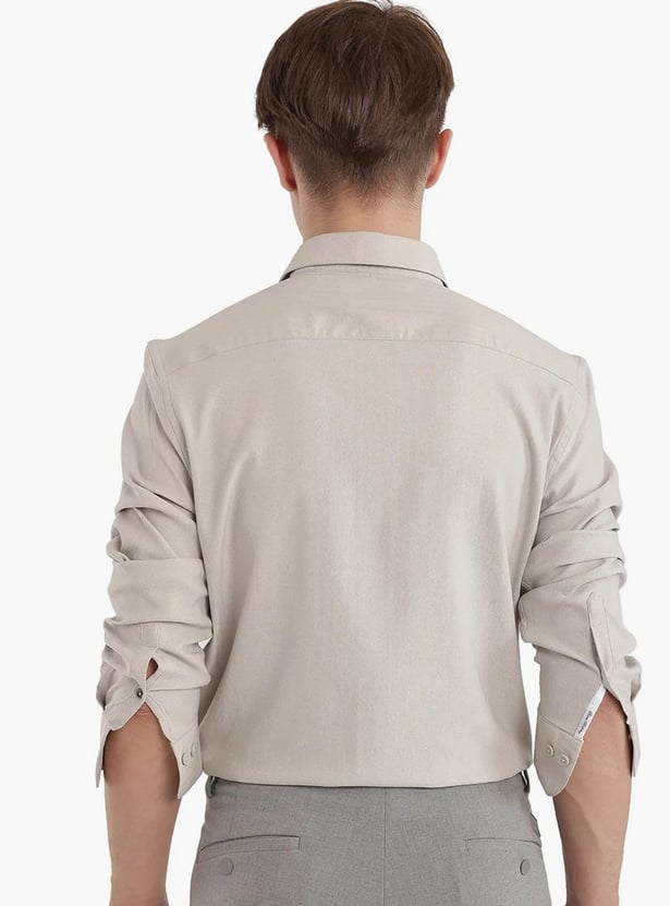 RARE RABBIT Solid Regular Fit Shirt