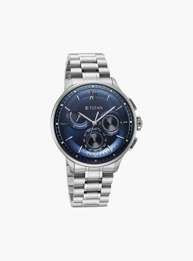 TITAN Classique Half Cut Chronograph Watch - 90218SM02