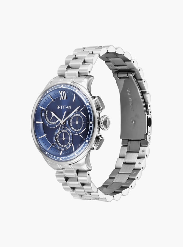 TITAN Classique Half Cut Chronograph Watch - 90218SM02