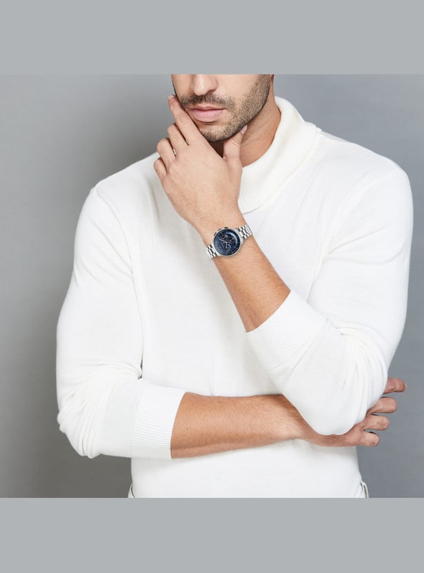 TITAN Classique Half Cut Chronograph Watch - 90218SM02
