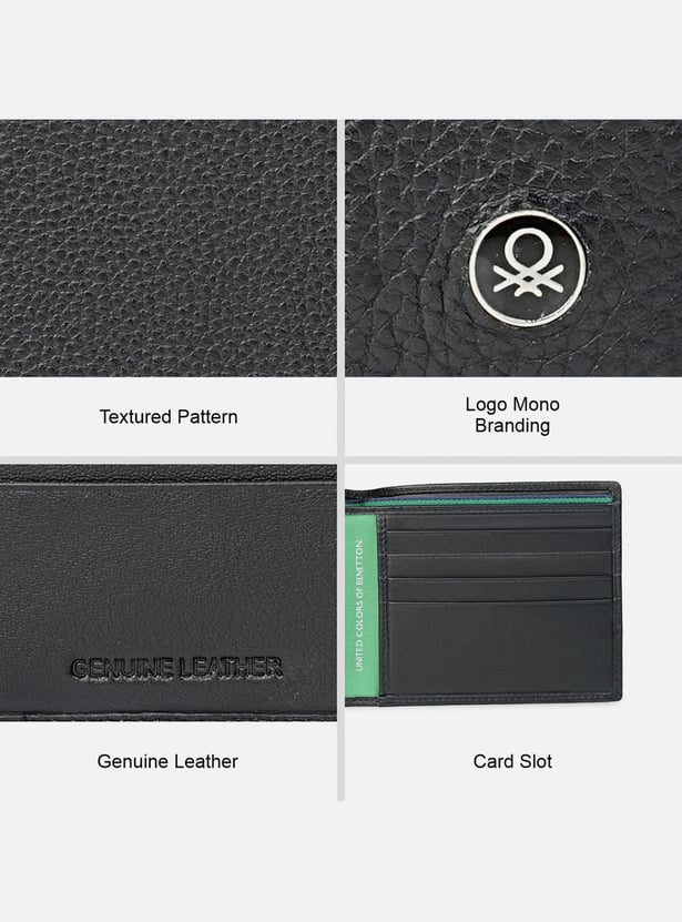 UNITED COLORS OF BENETTON Textured Bi-Fold Wallet