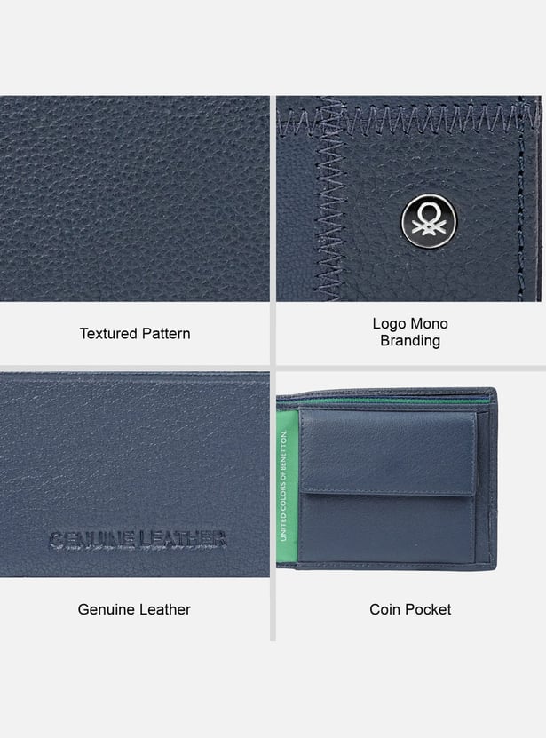 UNITED COLORS OF BENETTON Textured Bi-Fold Wallet