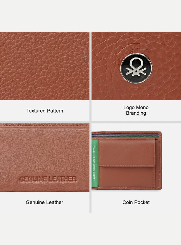 UNITED COLORS OF BENETTON Textured Bi-Fold Wallet