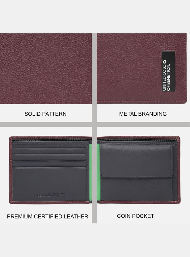 UNITED COLORS OF BENETTON Textured Bi-Fold Wallet