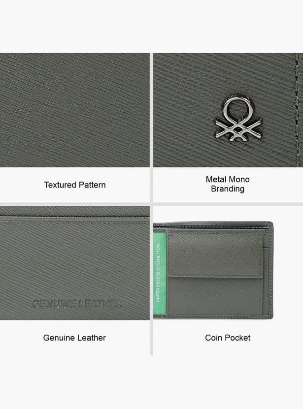 UNITED COLORS OF BENETTON Textured Bi-Fold Wallet