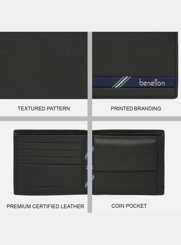 UNITED COLORS OF BENETTON Textured Bi-Fold Wallet