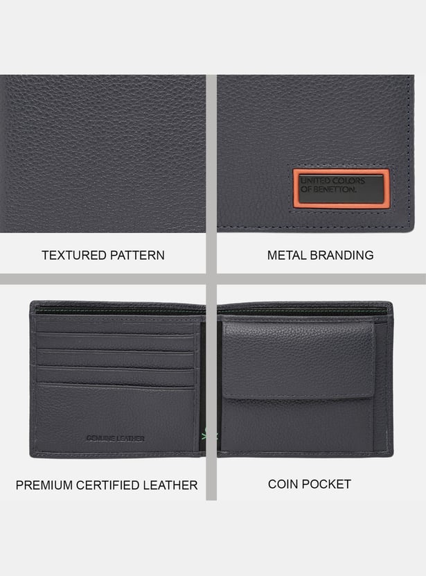 UNITED COLORS OF BENETTON Textured Bi-Fold Wallet