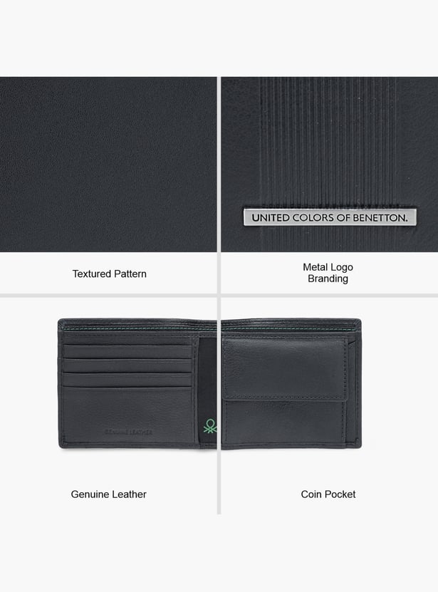 UNITED COLORS OF BENETTON Ribbed Bi-Fold Wallet