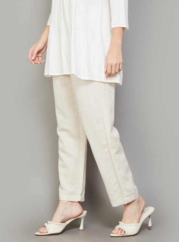 W Solid Straight Pants