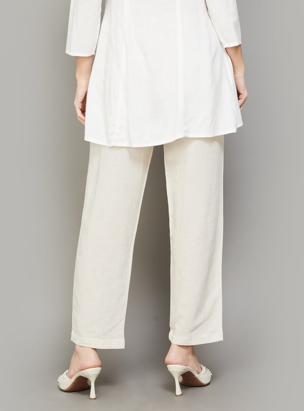 W Solid Straight Pants