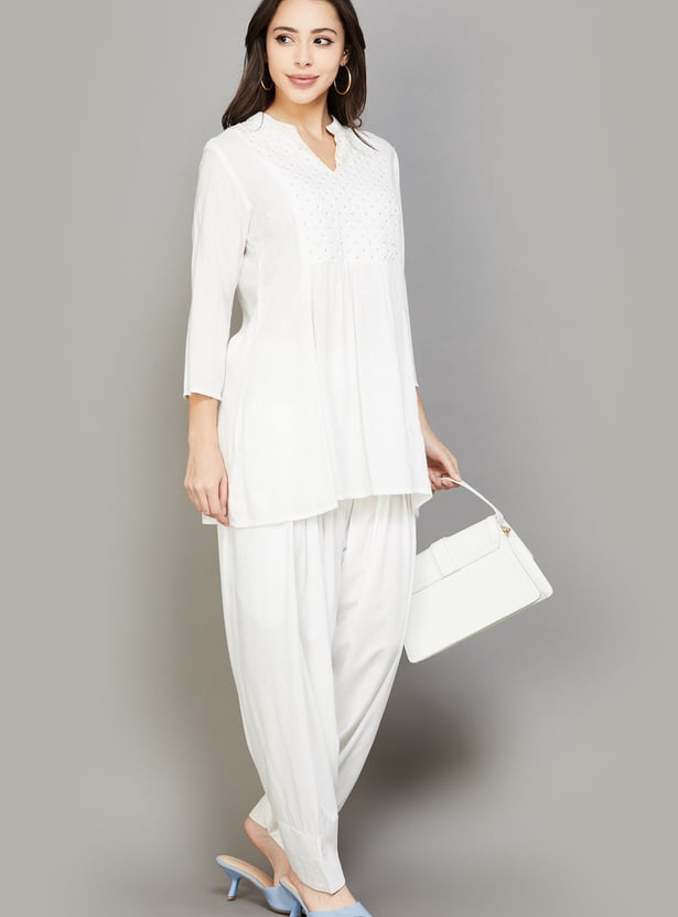 AURELIA Solid Salwar Pants