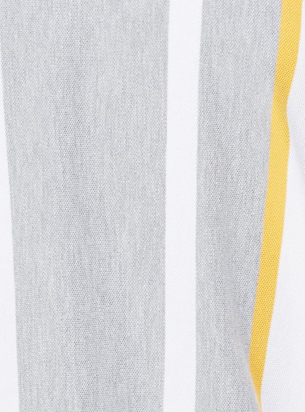 FAHRENHEIT Striped Polo T-shirt