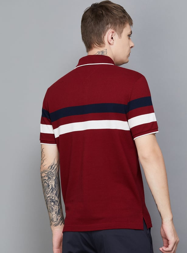 FAHRENHEIT Striped Polo T-shirt