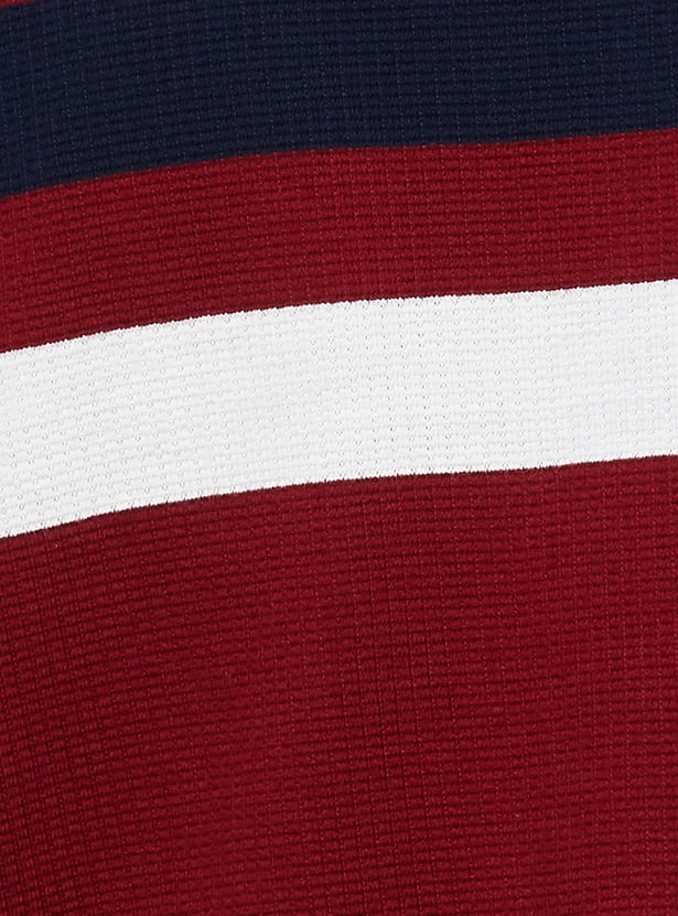 FAHRENHEIT Striped Polo T-shirt