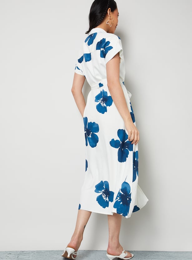 COLOUR ME Floral Print Shirt Dress