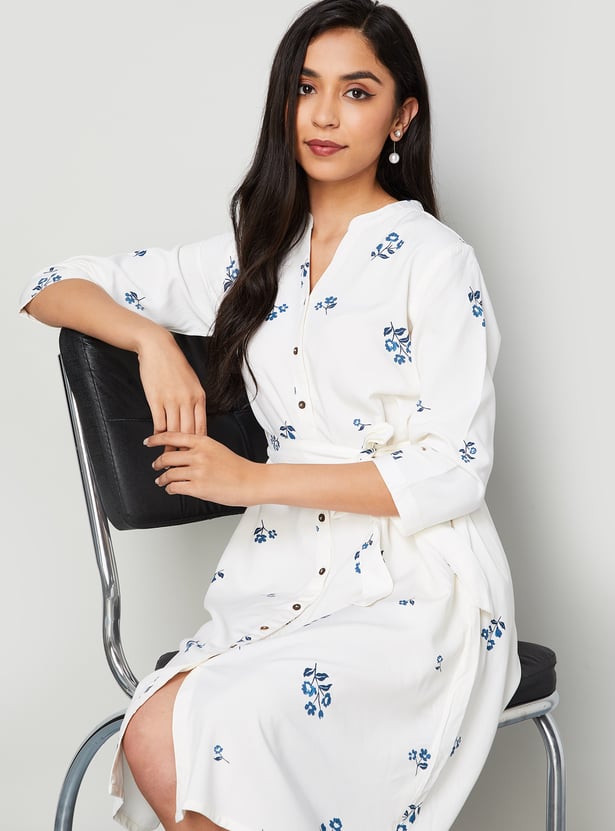 COLOURME Floral Print Shirt Dress