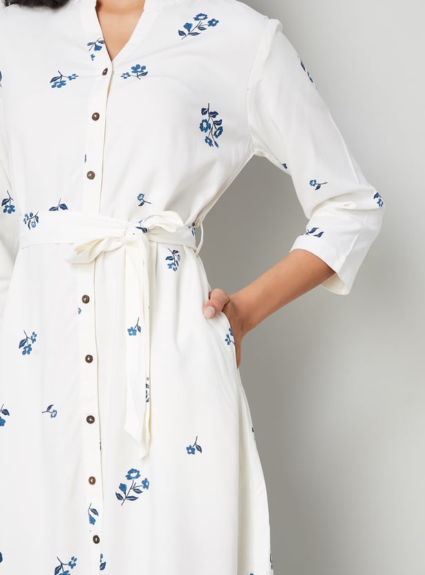 COLOURME Floral Print Shirt Dress