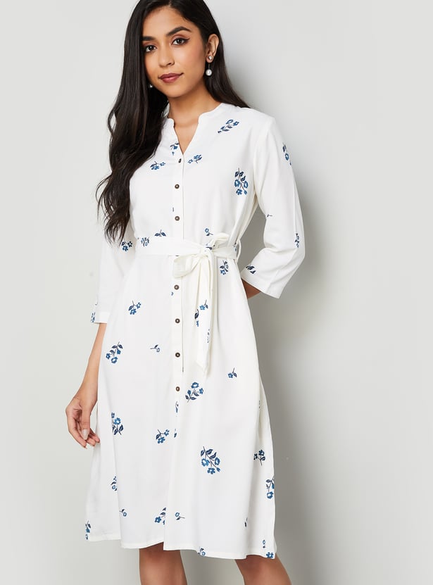 COLOURME Floral Print Shirt Dress