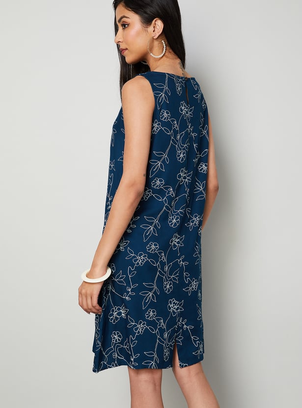 COLOUR ME Floral Print A-Line Dress