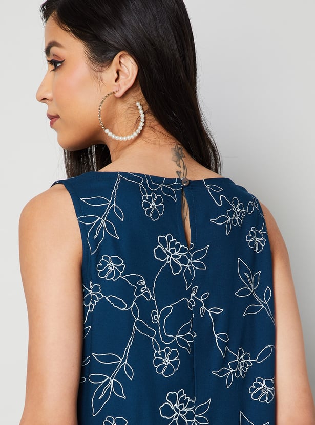 COLOUR ME Floral Print A-Line Dress