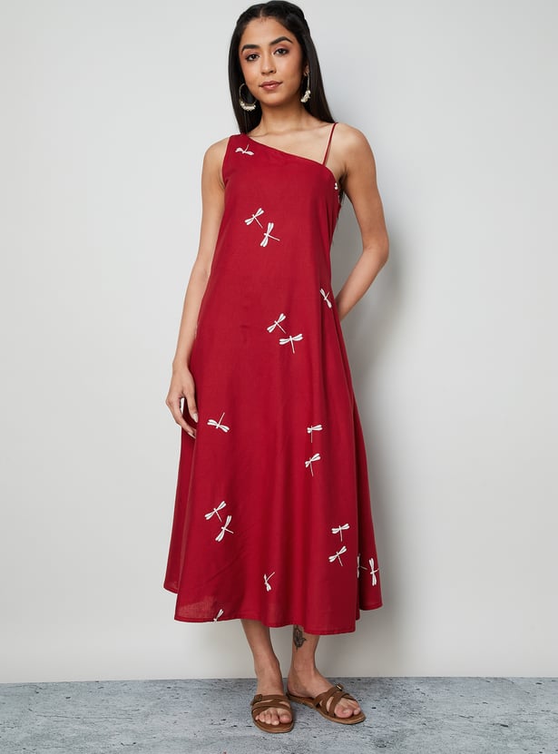 COLOUR ME Printed A-line Dress