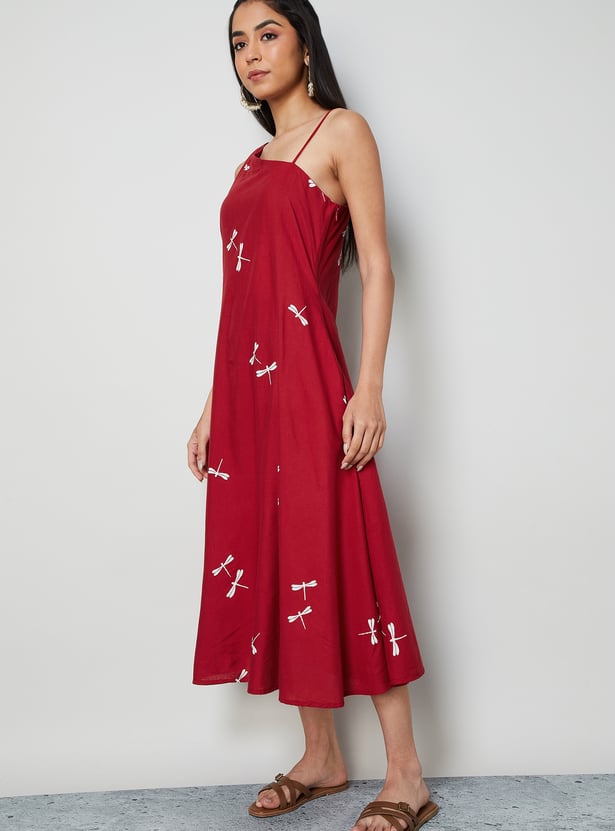 COLOUR ME Printed A-line Dress