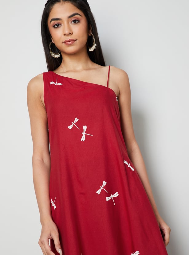COLOUR ME Printed A-line Dress