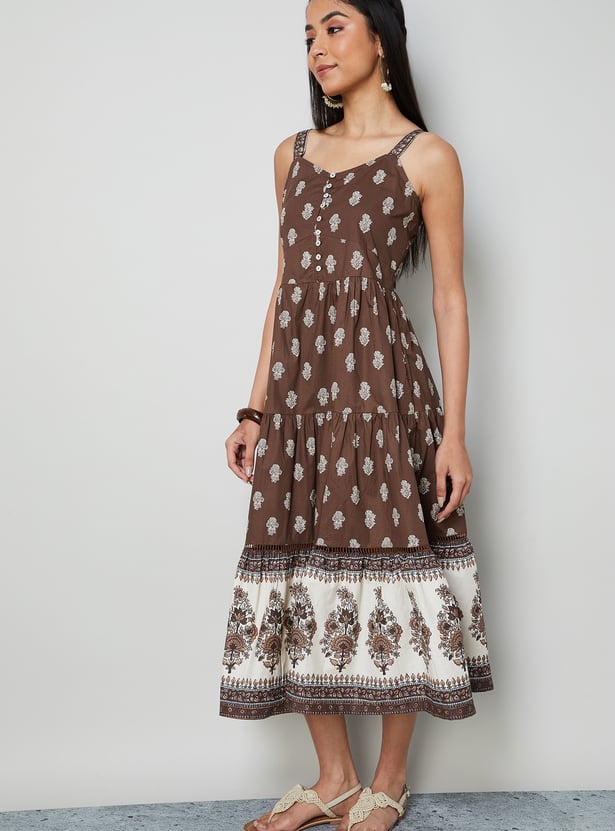 COLOUR ME Printed Tiered Dress
