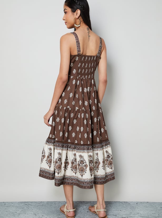 COLOUR ME Printed Tiered Dress