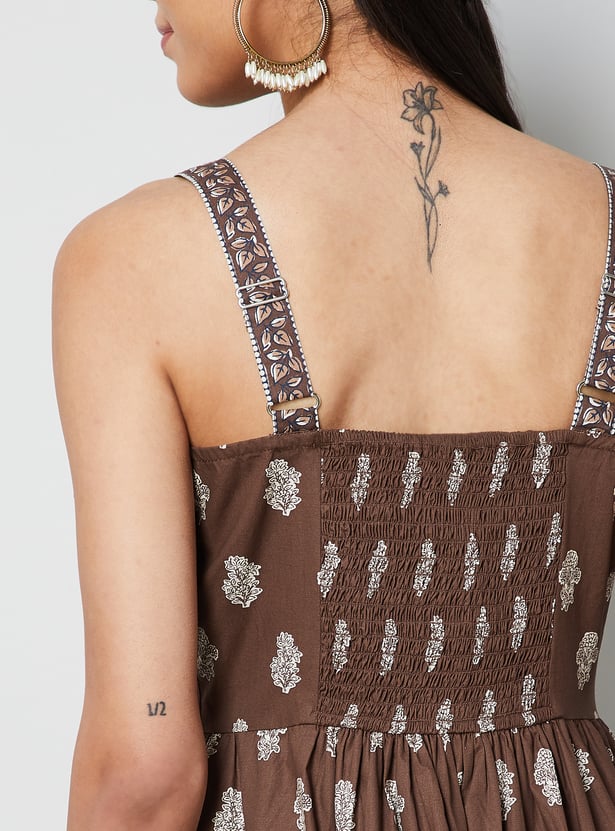 COLOUR ME Printed Tiered Dress