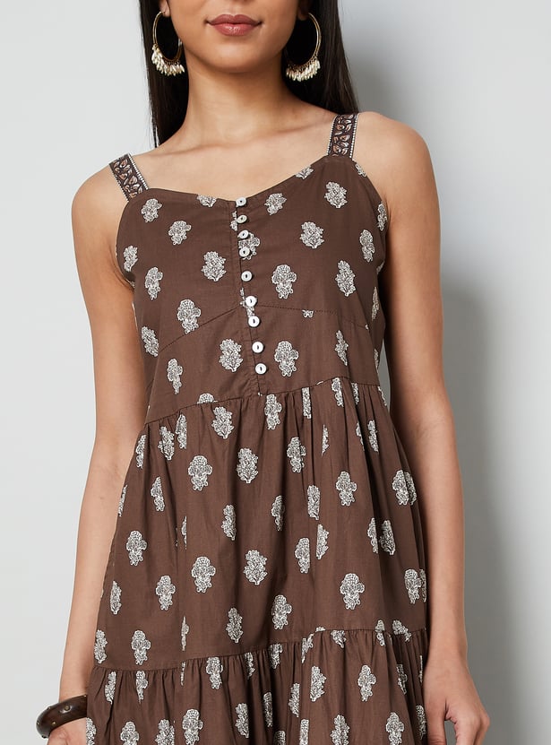 COLOUR ME Printed Tiered Dress