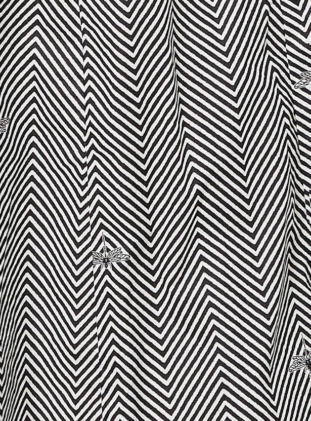 COLOUR ME Chevron Print A-Line Dress