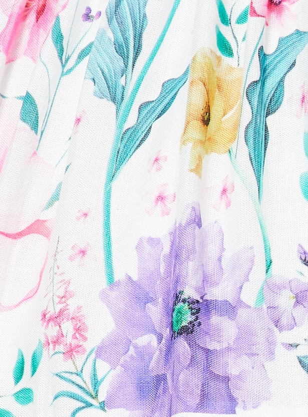 COLOUR ME FLORAL PRINT TIERED DRESS