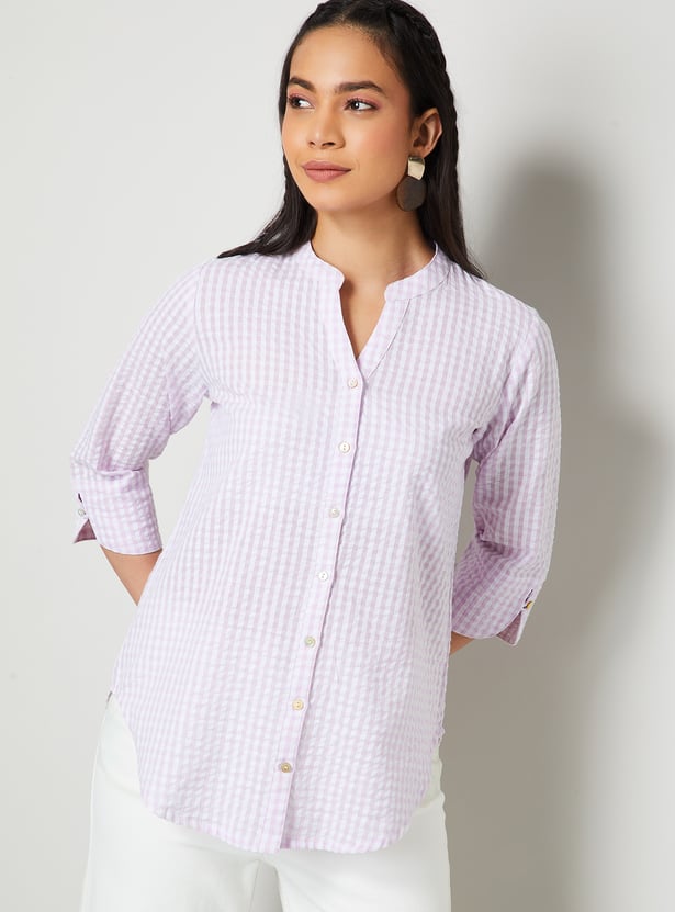 COLOUR ME Seersucker Top