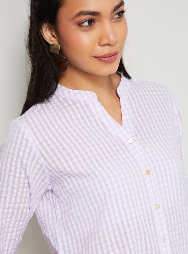 COLOUR ME Seersucker Top